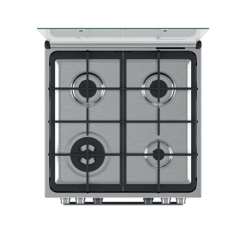 Whirlpool Cucina con forno a doppia cavità WS67G8CHXT/E/1 Inox GAS Frontal top down