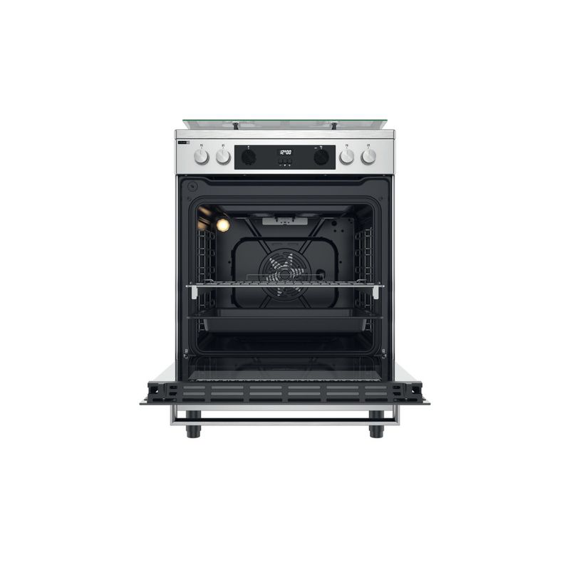 Whirlpool Cucina con forno a doppia cavità WS67G8CHXT/E/1 Inox GAS Frontal open