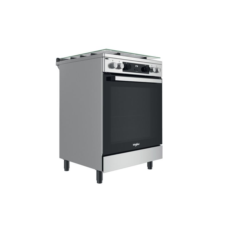 Whirlpool Cucina con forno a doppia cavità WS67G8CHXT/E/1 Inox GAS Perspective