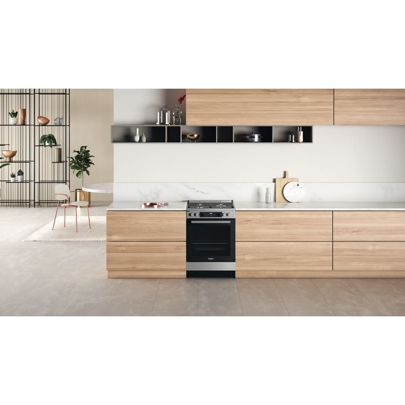 Whirlpool Cucina con forno a doppia cavità WS67G8CHXT/E/1 Inox GAS Lifestyle frontal