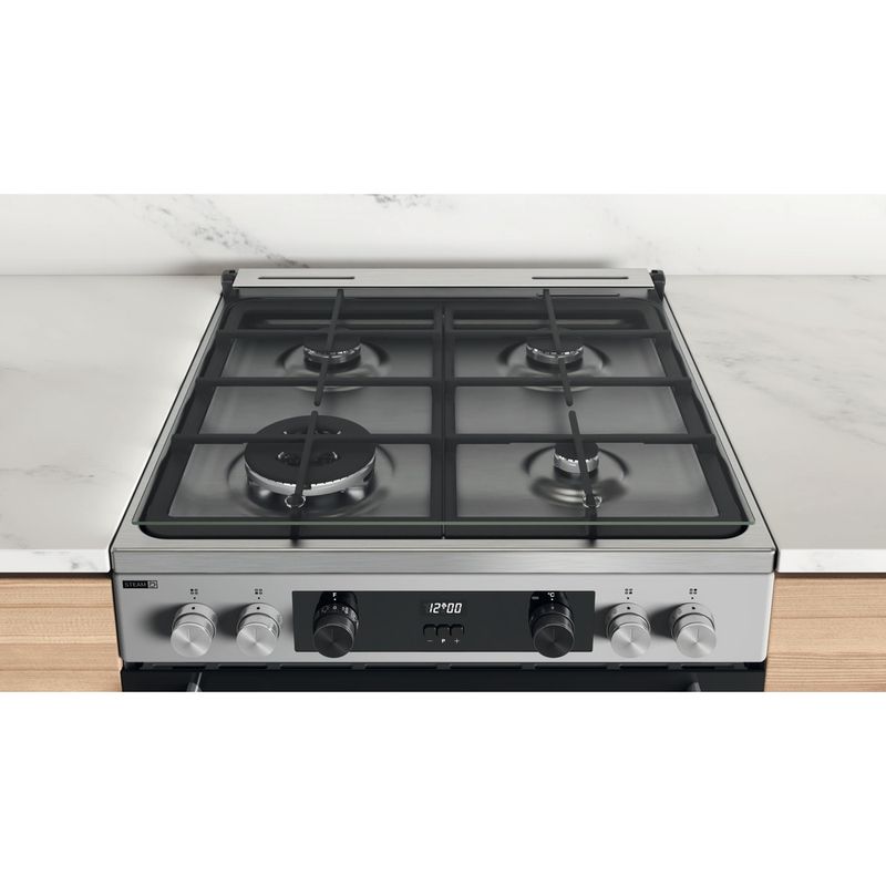 Whirlpool Cucina con forno a doppia cavità WS67G8CHXT/E/1 Inox GAS Lifestyle detail