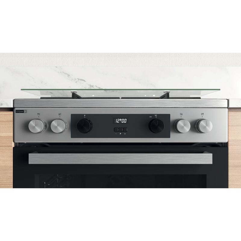 Whirlpool Cucina con forno a doppia cavità WS67G8CHXT/E/1 Inox GAS Control panel