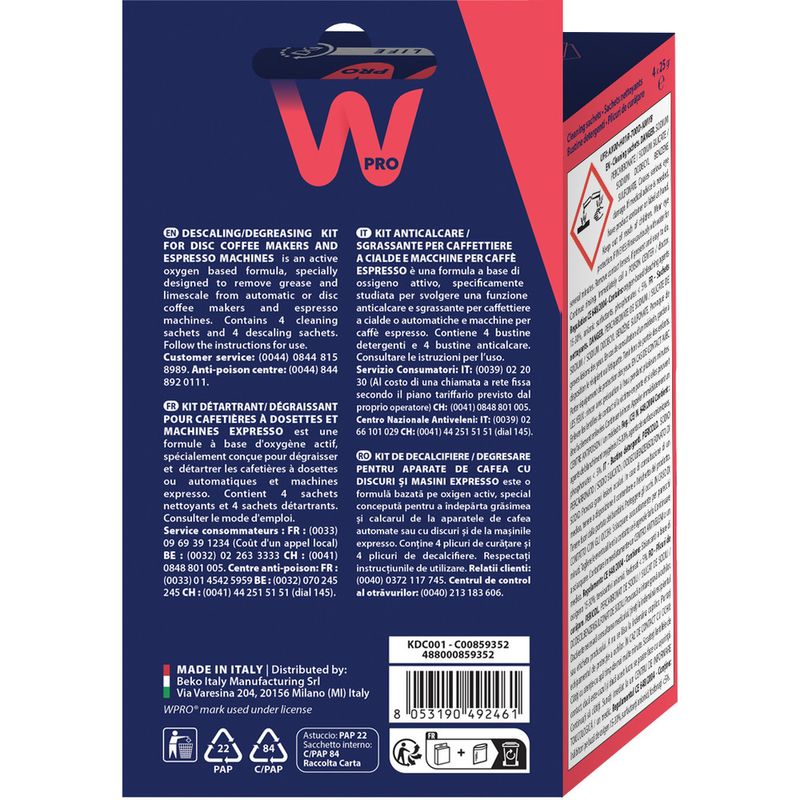 Whirlpool COFFEE KDC001 Back / Lateral