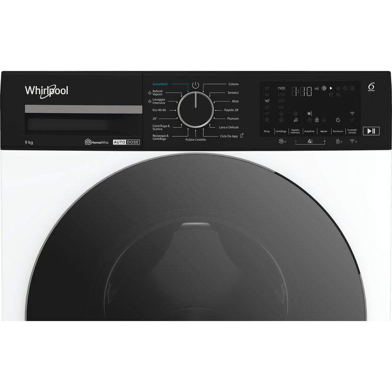 Whirlpool Lavabiancheria A libera installazione WPM 97W ADS IT Bianco Carica frontale A Control panel
