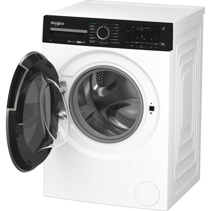 Whirlpool Lavabiancheria A libera installazione WPM 911W ADS IT Bianco Carica frontale A Perspective open