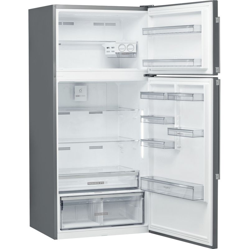 Whirlpool-Combinazione-Frigorifero-Congelatore-A-libera-installazione-W84TE-72-X-2-N-Inox-2-porte-Perspective-open