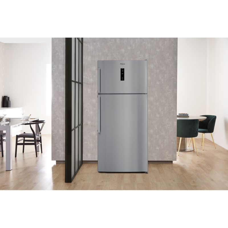 Whirlpool-Combinazione-Frigorifero-Congelatore-A-libera-installazione-W84TE-72-X-2-N-Inox-2-porte-Lifestyle-frontal