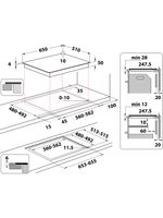 Whirlpool-Piano-cottura-WF-S8865-NE-Nero-Induction-vitroceramic-Technical-drawing