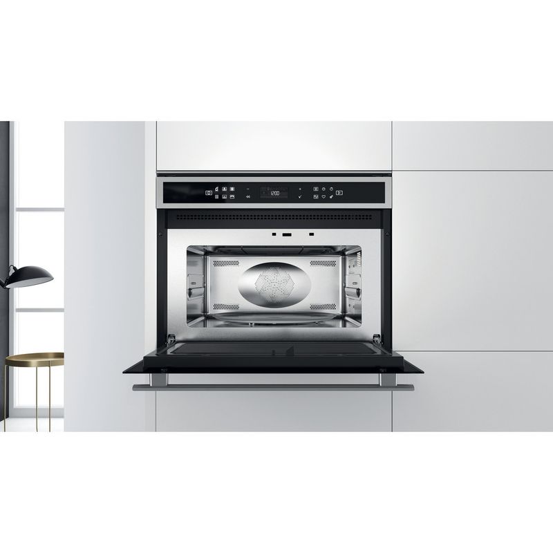 Whirlpool-Microonde-Da-incasso-W6-MW461-Stainless-Steel-Elettronico-40-Microonde-combinato-900-Lifestyle-frontal-open