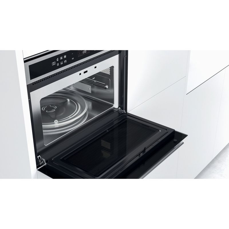 Whirlpool-Microonde-Da-incasso-W6-MW461-Stainless-Steel-Elettronico-40-Microonde-combinato-900-Lifestyle-perspective-open