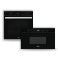 Set Forno e Microonde da incasso nero: AKZMS 8680 BL + W67 MN840 NB