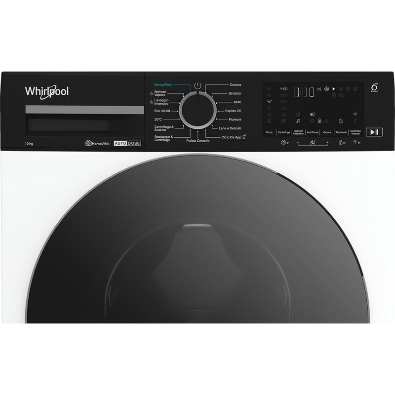 Whirlpool Lavabiancheria A libera installazione WPM 07W ADS IT Bianco Carica frontale A Control panel