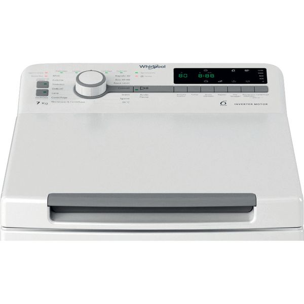 Whirlpool Lavabiancheria A libera installazione TDLR 7251BS IT Bianco Carica dall'alto B Control panel