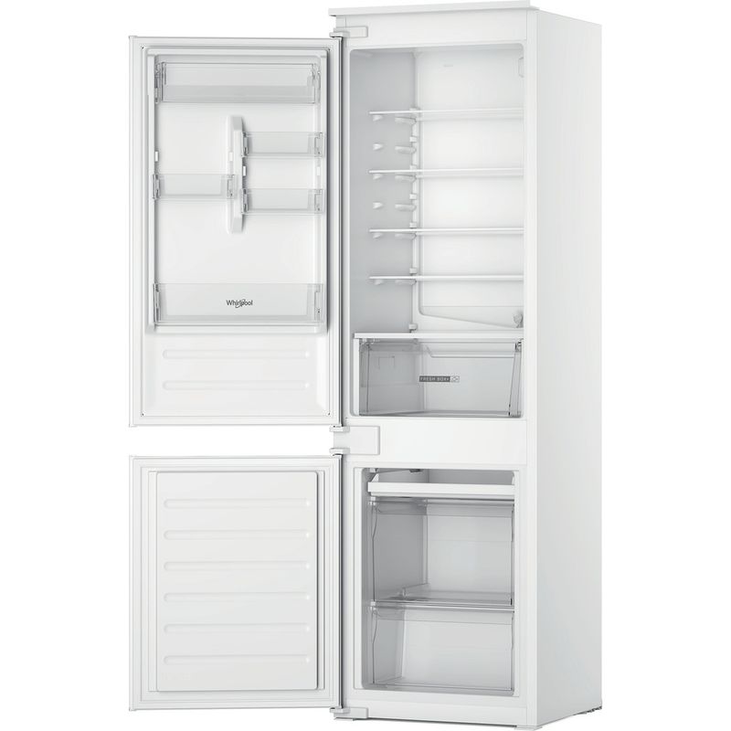 Whirlpool-Combinazione-Frigorifero-Congelatore-Da-incasso-WHC18D051A1-LH-Bianco-2-porte-Perspective-open