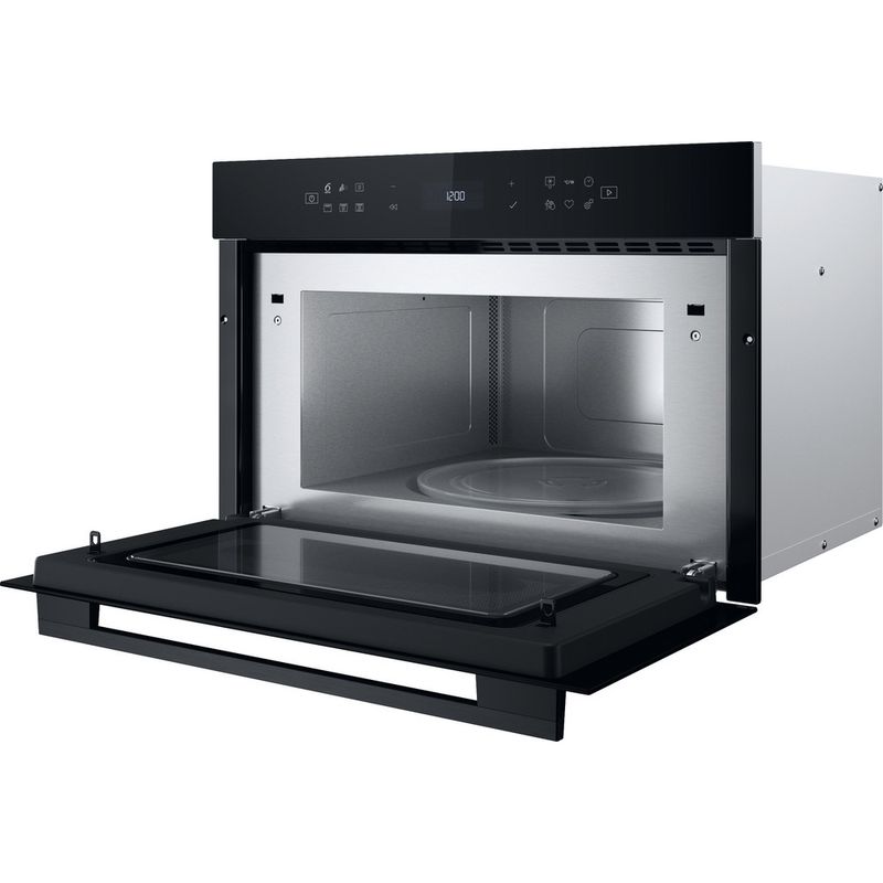 Whirlpool Microonde Da incasso WMD7O4TB Nero Elettronico 31 Microonde + grill 1000 Perspective open