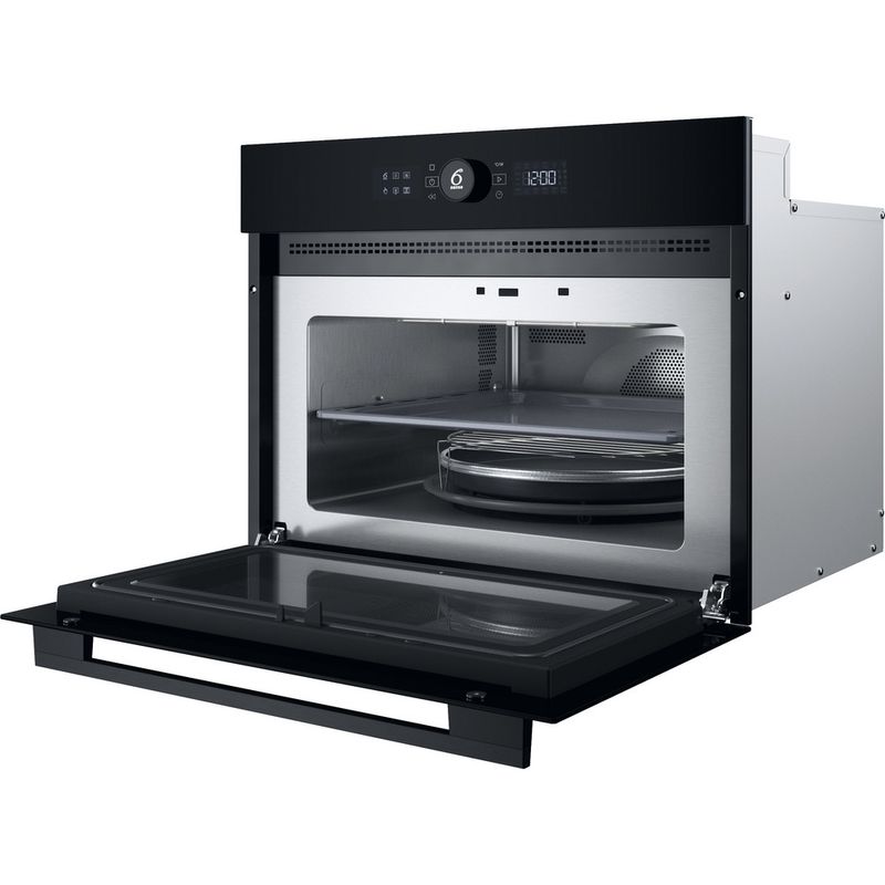 Whirlpool Microonde Da incasso WMW57DMB Nero Elettronico 40 Microonde combinato 900 Perspective open