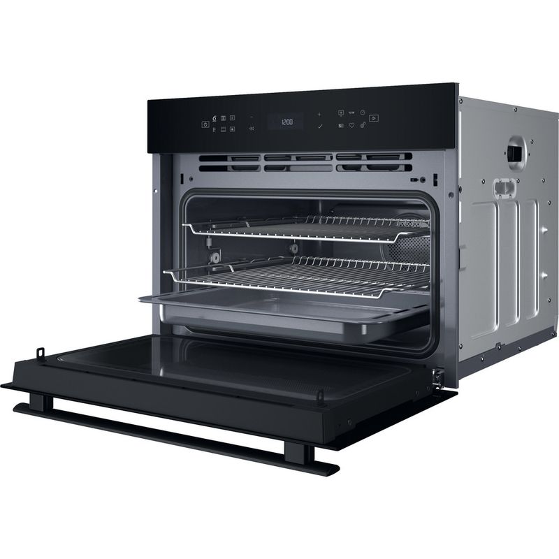 Whirlpool Microonde Da incasso WCW6O7HTB Nero Elettronico 53 Microonde combinato 950 Perspective open