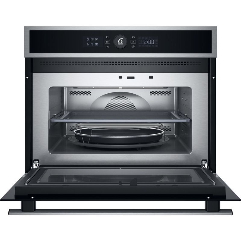 Whirlpool-Microonde-Da-incasso-WMW47HMXI-Inox-Elettronico-40-Microonde-combinato-900-Frontal-open