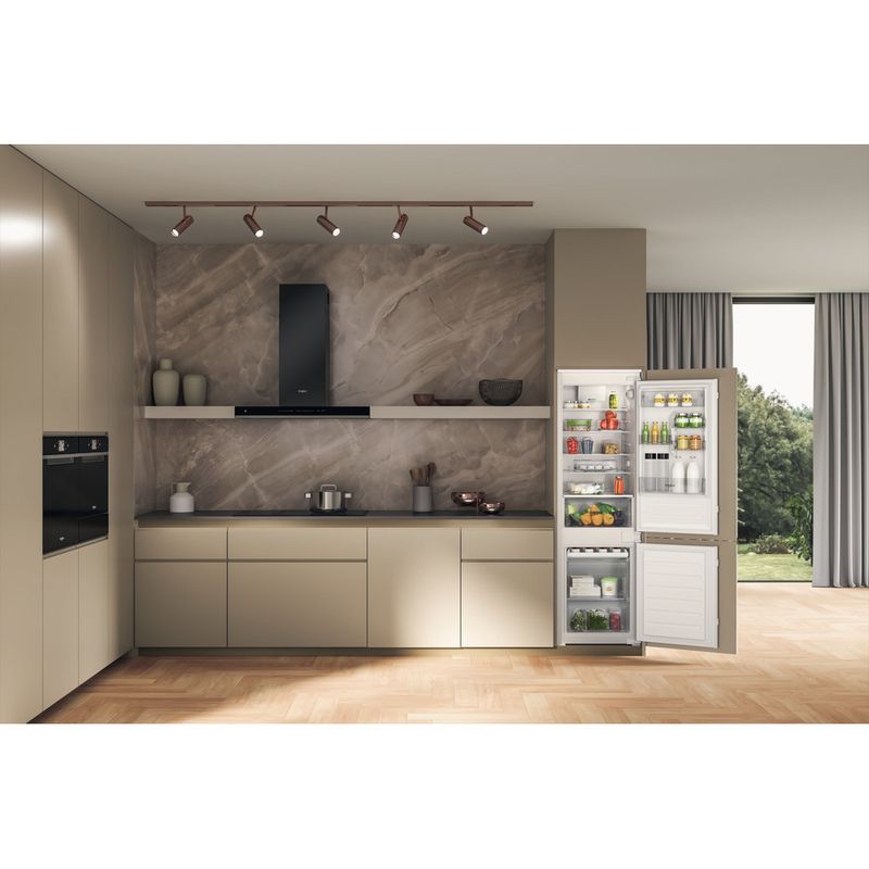 Whirlpool-Combinazione-Frigorifero-Congelatore-Da-incasso-WHC18D031A1-Bianco-2-porte-Lifestyle-frontal-open