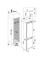 Whirlpool-Combinazione-Frigorifero-Congelatore-Da-incasso-WHC18D011A2-Bianco-2-porte-Technical-drawing
