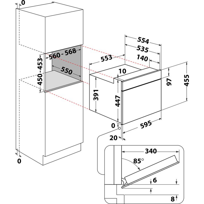 Whirlpool-Microonde-Da-incasso-WMW47HMXI-Inox-Elettronico-40-Microonde-combinato-900-Technical-drawing