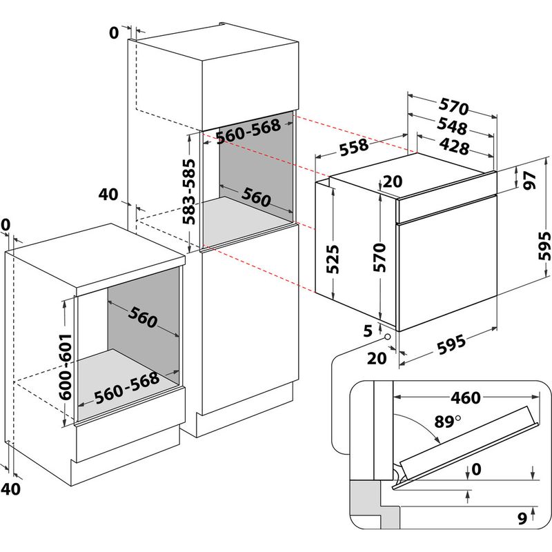Whirlpool-Forno-Da-incasso-OMR58HU1B-Elettrico-A--Technical-drawing