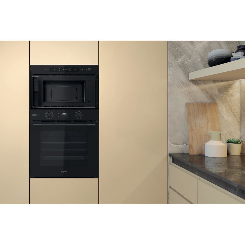 Whirlpool-Microonde-Da-incasso-MBNA920B-Nero-Elettronico-22-Microonde---grill-750-Lifestyle-frontal-open