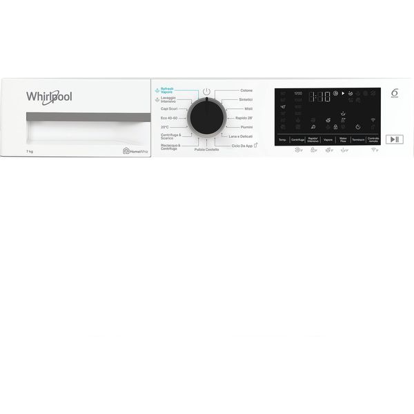 Whirlpool Lavabiancheria A libera installazione WAM 762WB IT Bianco Carica frontale A Program
