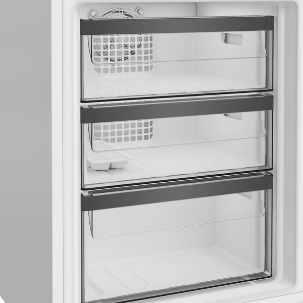 Whirlpool Combinazione Frigorifero/Congelatore Da incasso WHKN 3283 B4E Zinc Metal 2 porte Drawer