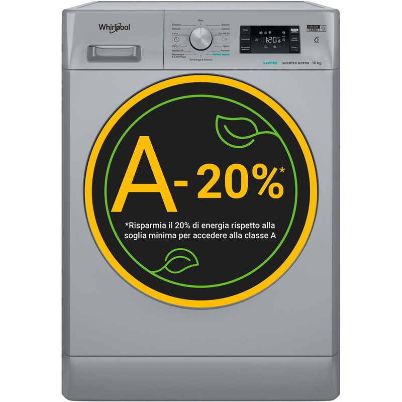 Whirlpool-Lavabiancheria-A-libera-installazione-FFB-108-SILVER-IT-Argento-Carica-frontale-A-Frontal