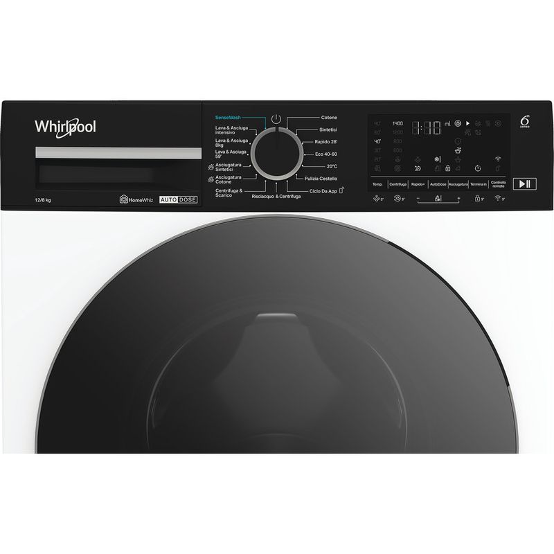 Whirlpool-Lavasciugabiancheria-A-libera-installazione-WPD-2836W-ADS-IT-Bianco-Carica-frontale-Control-panel
