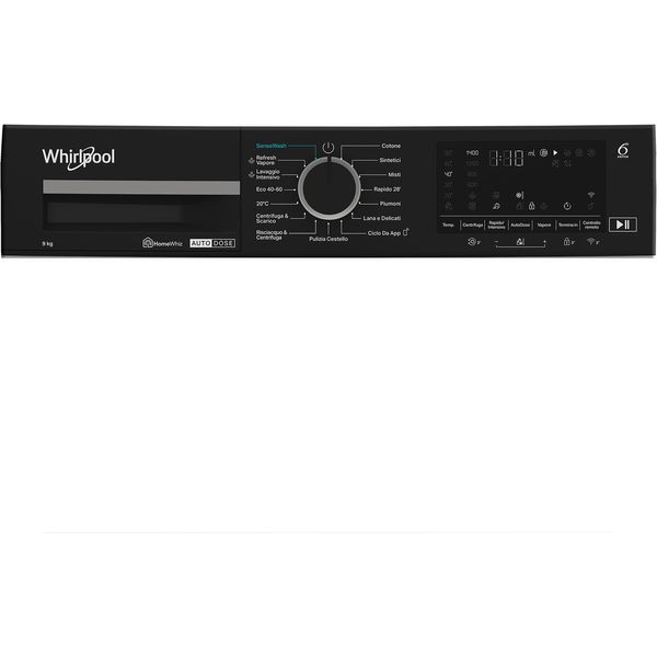 Whirlpool Lavabiancheria A libera installazione WPM 912W ADS IT Bianco Carica frontale A Program