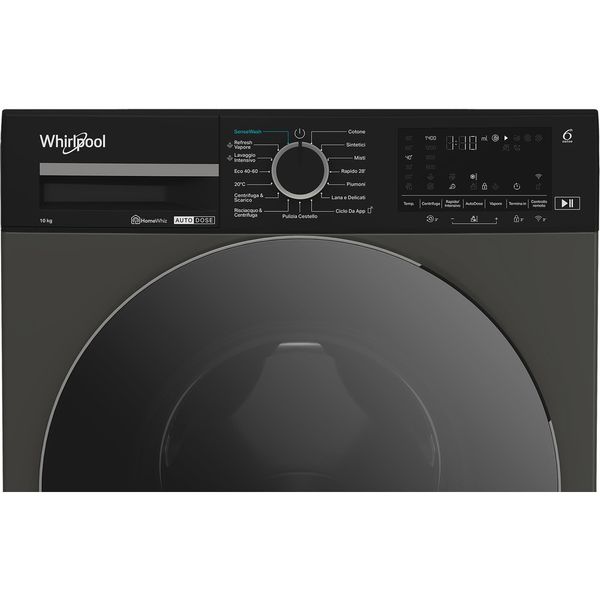 Whirlpool Lavabiancheria A libera installazione WPM 011G ADS IT Grigio Manhattan Carica frontale A Control panel