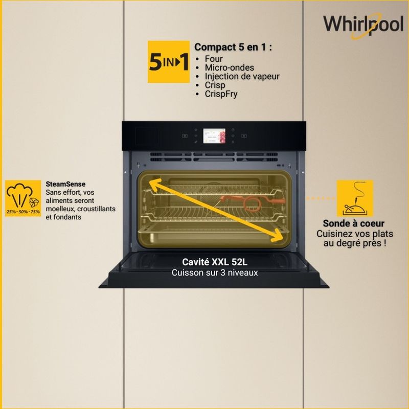 Whirlpool-Microonde-Da-incasso-WCT11A9FHTSB-Nero-Elettronico-53-Microonde-combinato-950-Lifestyle-detail