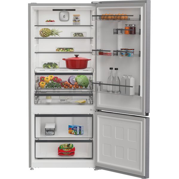 Whirlpool Combinazione Frigorifero/Congelatore A libera installazione WHK2 6553 X5E New Silver – ARC 1035 2 porte Lifestyle frontal open