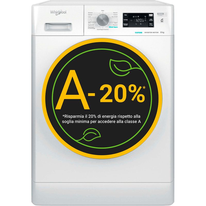 Whirlpool Lavabiancheria A libera installazione FFB 848 BSV IT Bianco Carica frontale A Frontal