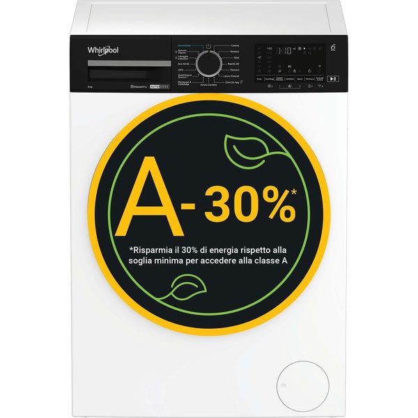 Whirlpool Lavabiancheria A libera installazione WPM 99W ADS IT Bianco Carica frontale A Perspective open