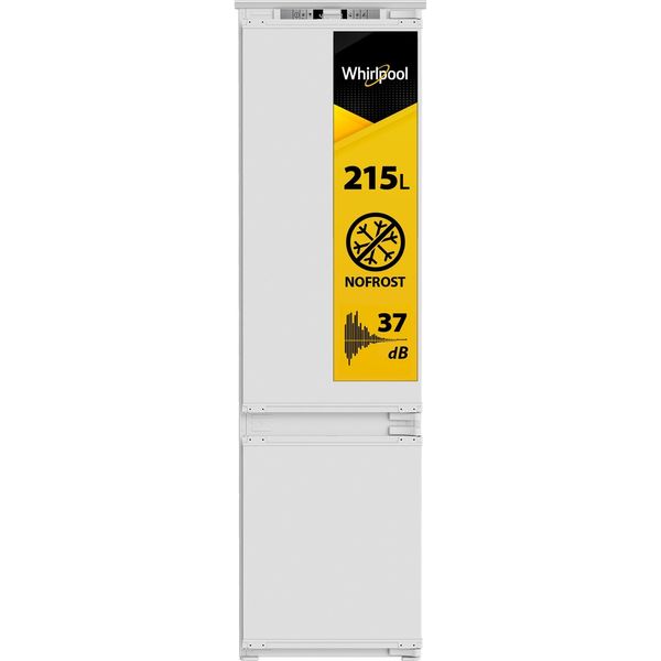 Whirlpool Combinazione Frigorifero/Congelatore Da incasso WHKN 3283 B4E Zinc Metal 2 porte Perspective open