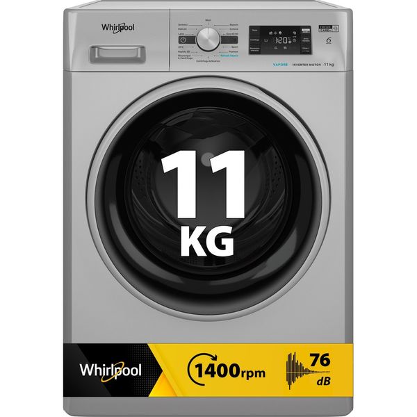Whirlpool-Lavabiancheria-A-libera-installazione-FFB-116-SILVER-IT-Argento-Carica-frontale-A-Perspective