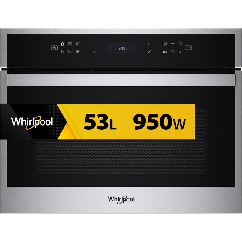 Whirlpool-Microonde-Da-incasso-WCW6O7HTSX-Stainless-Steel-Elettronico-53-Microonde-combinato-950-Frontal
