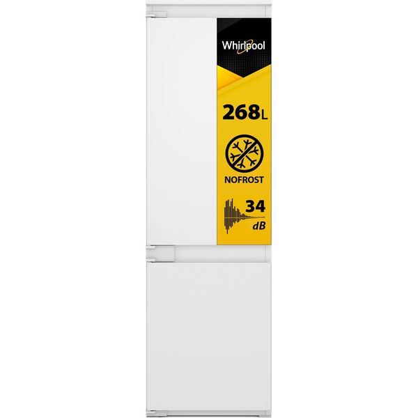 Whirlpool-Combinazione-Frigorifero-Congelatore-Da-incasso-WHC18D051A1-LH-Bianco-2-porte-Perspective-open