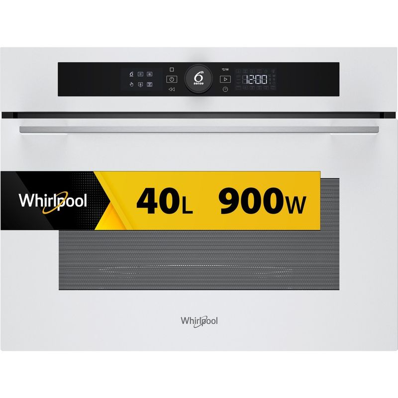 Whirlpool-Microonde-Da-incasso-WMW57DHMW-Bianco-Elettronico-40-Microonde-combinato-900-Frontal