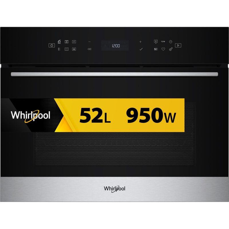 Whirlpool-Microonde-Da-incasso-WCW7O7HTSX-Stainless-Steel-Elettronico-53-Microonde-combinato-950-Frontal