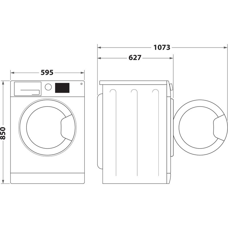 Whirlpool-Lavabiancheria-A-libera-installazione-FFB-EP-9148-BS-IT-Bianco-Carica-frontale-A-Technical-drawing