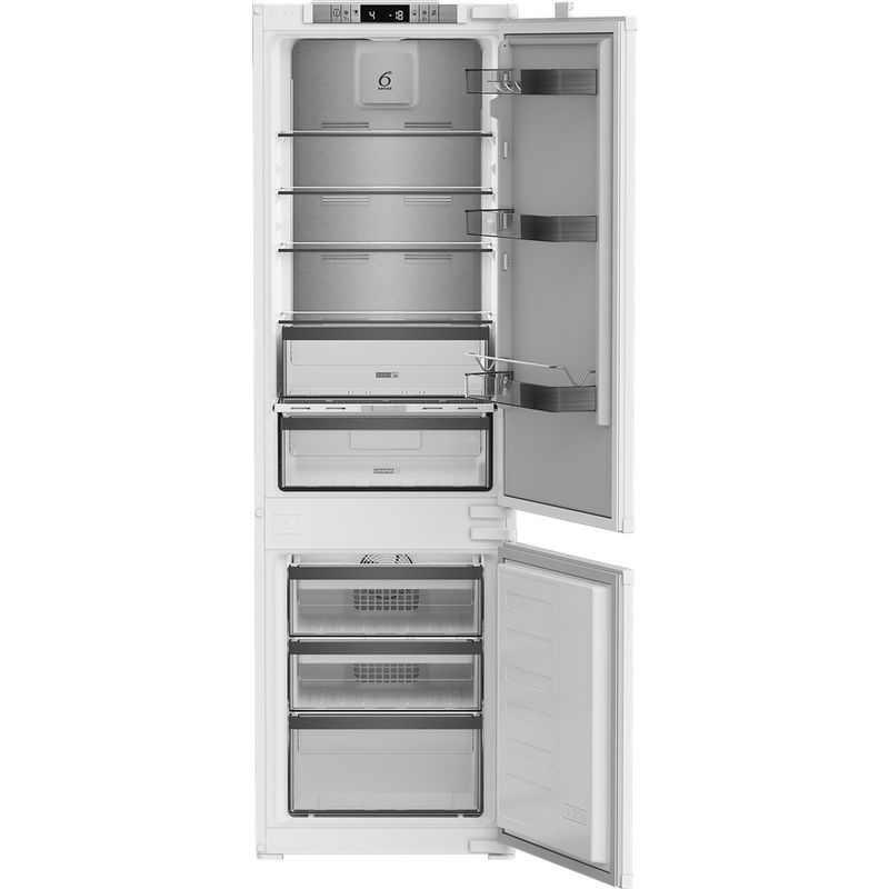 Whirlpool-Combinazione-Frigorifero-Congelatore-Da-incasso-WHKN-3253-B4E-Zinc-Metal-2-porte-Perspective-open