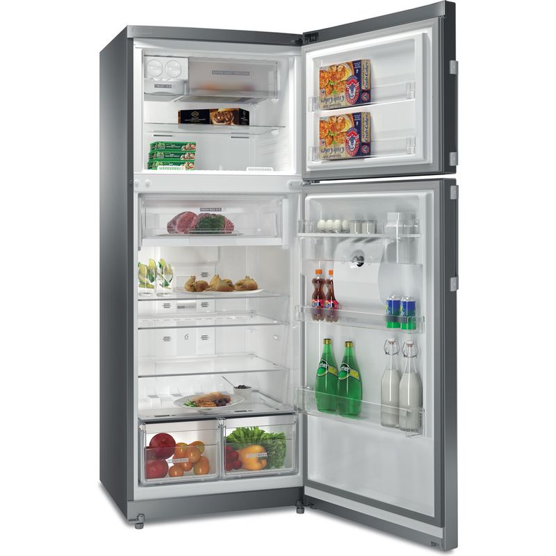 Whirlpool Combinazione Frigorifero/Congelatore A libera installazione WT70E 832 X AQUA Optic Inox 2 porte Perspective open