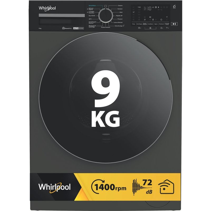 Whirlpool Lavabiancheria A libera installazione WPM 912G ADS IT Grigio Manhattan Carica frontale A Hero image