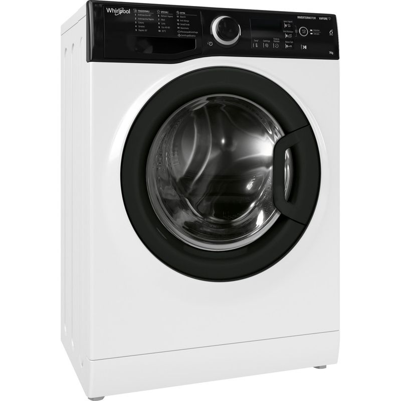 Whirlpool Lavabiancheria A libera installazione WSB 726 K IT Bianco Carica frontale A Perspective