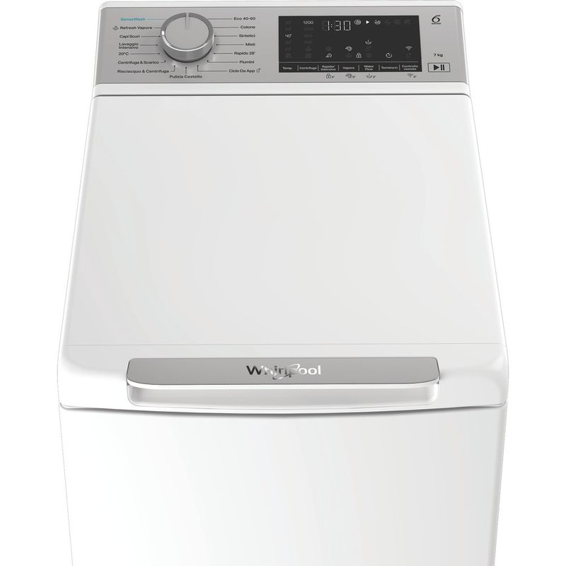 Whirlpool-Lavabiancheria-A-libera-installazione-WTLSENSE-76WQ-IT-Bianco-Carica-dall-alto-A-Control-panel