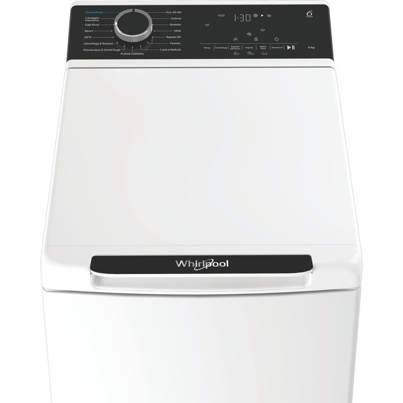 Whirlpool-Lavabiancheria-A-libera-installazione-WTLSENSE-66-IT-Bianco-Carica-dall-alto-A-Control-panel